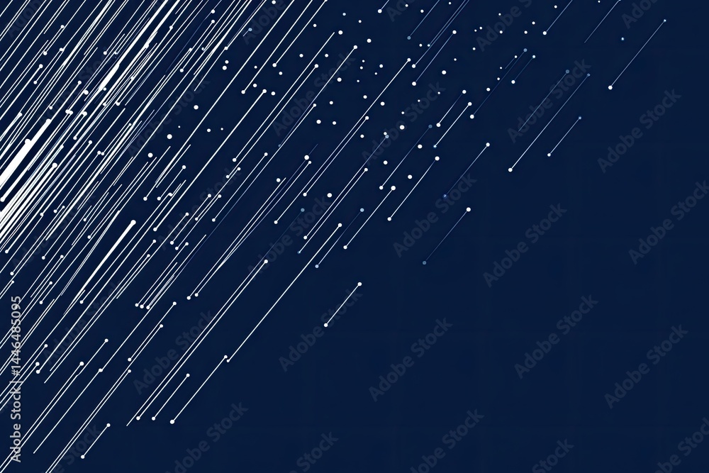 Poster abstract graphic design with diagonal lines and dots