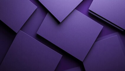 Purple business cards overlapping