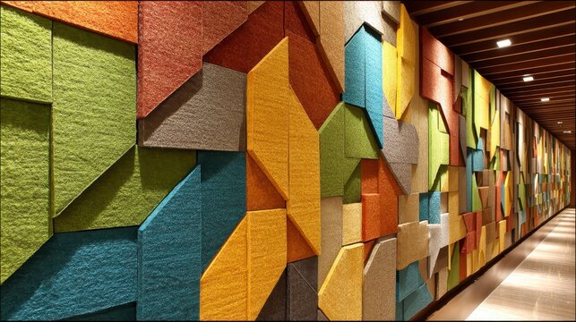 Stylish sound absorbing wall art, innovative home soundproofing solution - decorative decor wall textured fabric