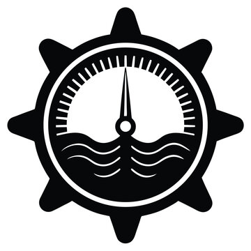 sailor element isolated water depth gauge on white