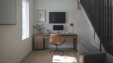 Modern Minimalist Home Office Design: A Serene Workspace