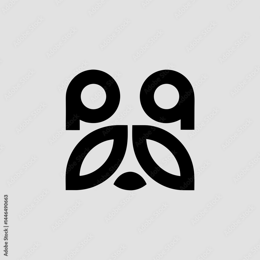 Poster abstract modern logo design featuring clean lines and a minimalist aesthetic perfect for branding an
