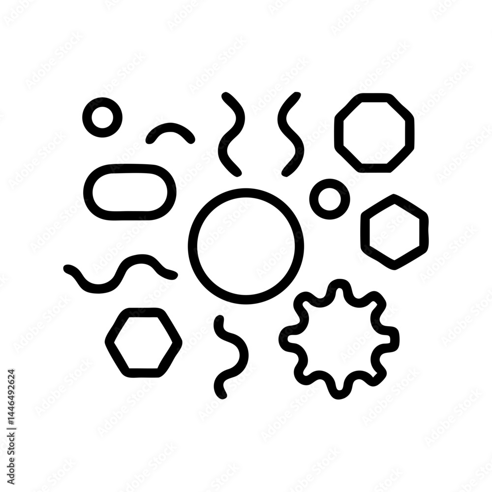 Poster abstract shapes design for branding logos and icons a scalable graphic resource