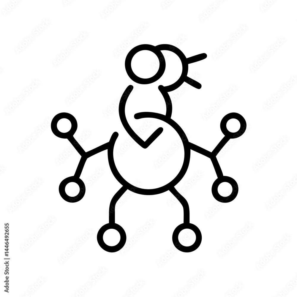 Poster network connection icon design scalable graphic for branding and logo use
