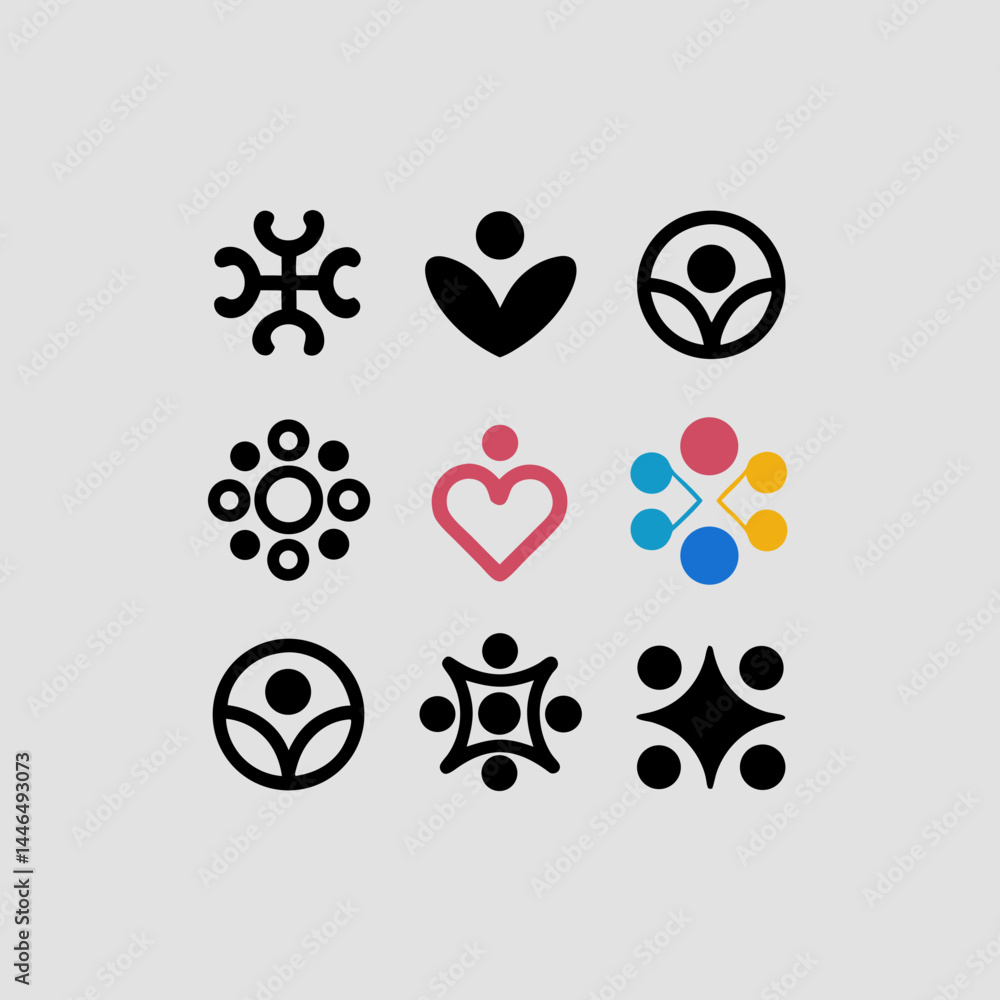 Poster abstract logo design elements a collection of scalable icons perfect for branding and corporate iden
