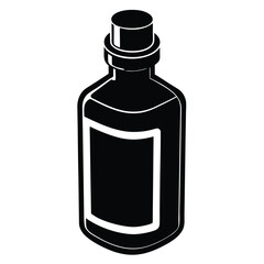 barber element isolated antiseptic bottle on white 