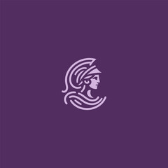 Athena logo with strong, graceful line art silhouette.