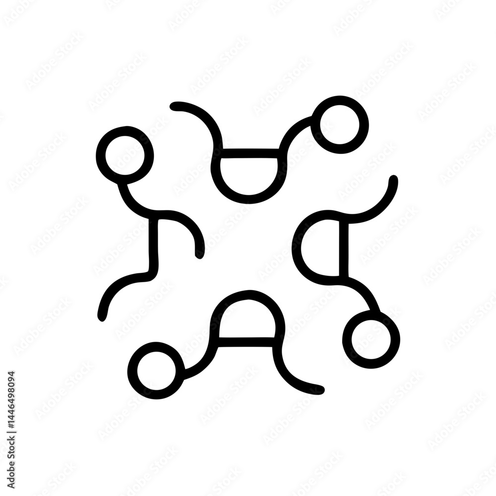 Poster abstract network design scalable graphic for branding and logo use
