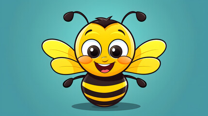 Sweet and loving bee cartoon vector illustration for designs on a white background