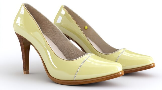 Elegant glossy patent leather high heels on white background Perfect for fashion, footwear, and luxury product websites - shot simple heels