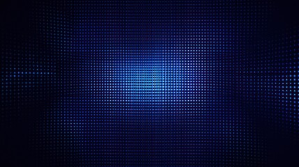 Abstract blue grid pattern with central light, creating depth and a digital feel