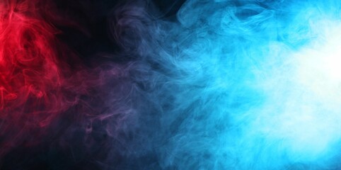 Beautiful smoke in neon lights on dark background