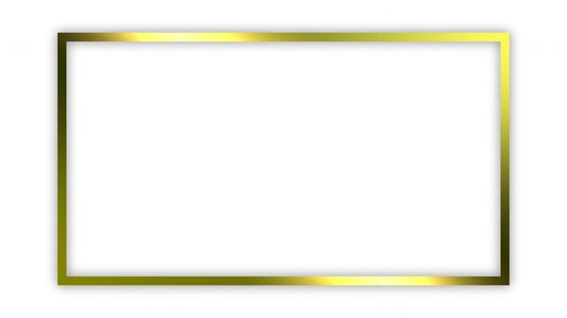 Elegant gold frame on white background, suitable for luxurious designs, certificates, diplomas, awards, elegant events, and elegant interior decor.