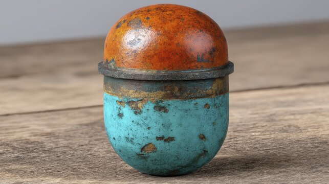 Severely diseased capsule exhibiting clear signs of deterioration - decomposing deteriorated fragmenting cracked