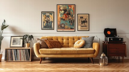 Cozy Living Room with Art