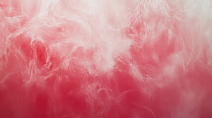 Intricate abstract display of red and white swirling inks.