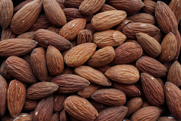 nuts almonds close up background

