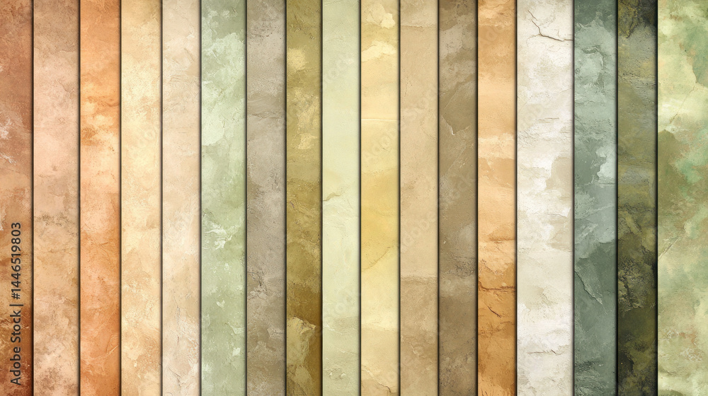 Poster a row of different colored strips of paper. the strips are of different colors and sizes. the strips