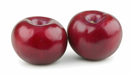 Fresh Red Apples on White Background for Healthy Eating Concept