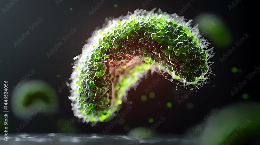 Poster an artistic rendering of a biological structure. use it to visualize abstract concepts or create stu