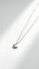 Generative AI Silver Disc Pendant Necklace Elegant Minimalism Fashion Statement