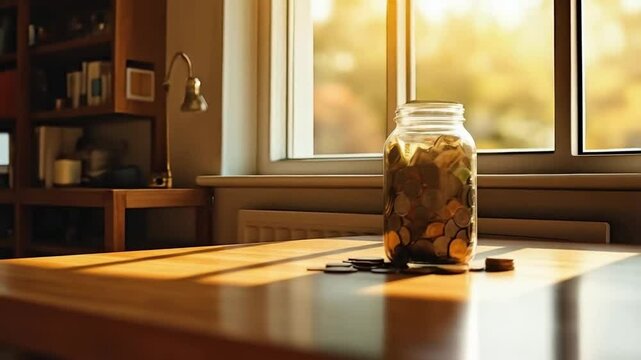 The coin was resting at the bottom of the jar, hidden beneath layers of dust.