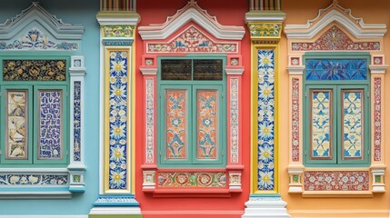 Exquisite Peranakan Architecture: A Symphony of Colors and Intricate Details
