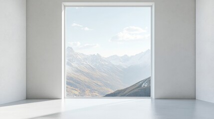 Mountain View from Minimalist Room