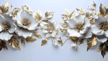 金の花模様