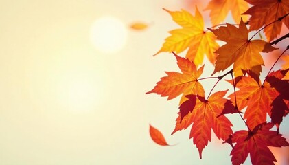 Fototapeta premium Abstract autumn leaves forming a late-season design , nature, seasonal