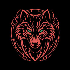 Wolf head vector