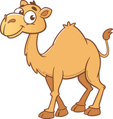 Cute Camel Cartoon Character – Desert Animal Illustration for Kids.

