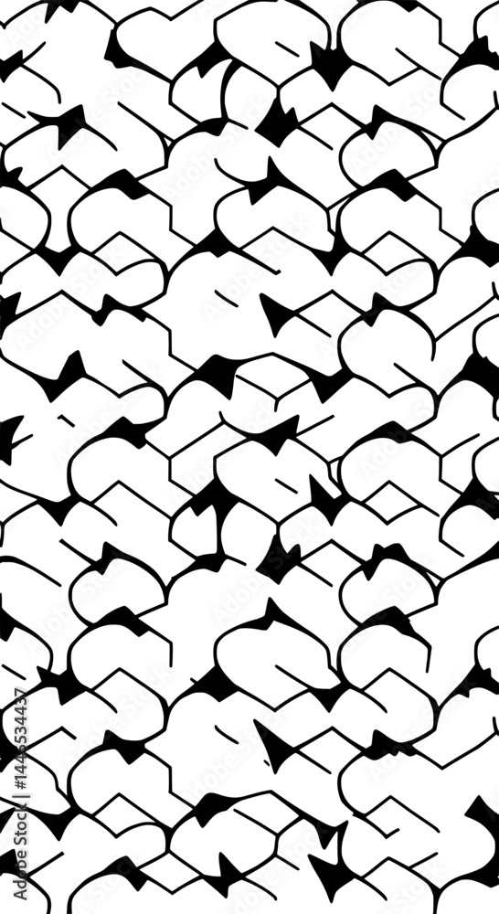 Poster dynamic abstract flow: a captivating visual of a network of intricate arrows, harmoniously arranged 