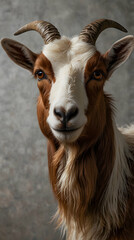 Obraz premium Close-Up of Boer Goat’s Head