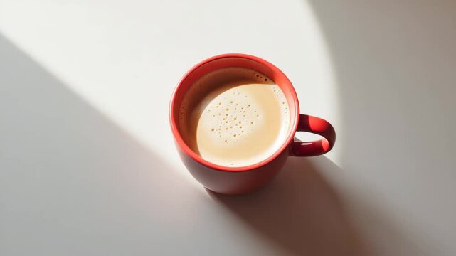 Coffee steaming on the tabletop
