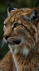 Fototapeta premium Lynx Close-Up with Sharp Gaze