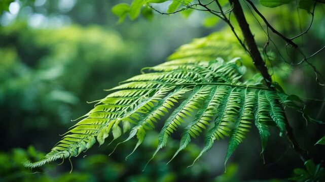 Lygodium japonicum showcases beautiful foliage in wild garden plants.