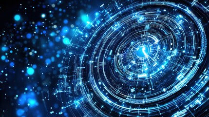 Obraz premium Abstract Blue Circular Design