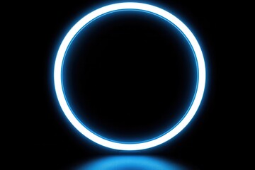 Fototapeta premium Bright neon circle graphic