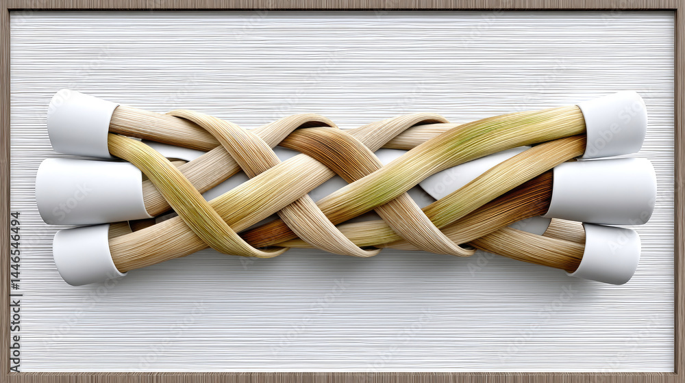 Poster abstract intertwined pattern design