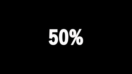 Count down from 0 to 100 on, number counter loading bar animation. Calculate percentage from 1 to 100 animation, 4k video.