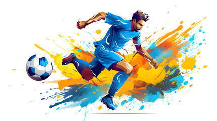 Professional and Creative Football Cartoon Vector Illustration for Sports Publications