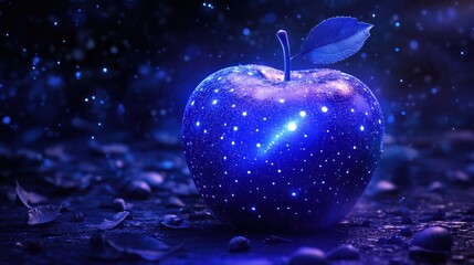 Magical Night Apple in Forest