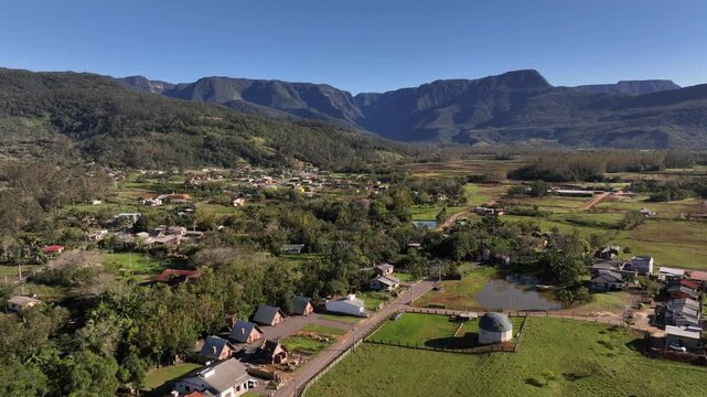 Canion Itaimbezinho in Aparados da Serra, Praia Grande Santa Catarina Canyons. Aerial view.