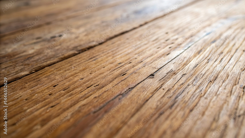 Poster old woodwork texture in workshop setting with natural grain and cracks creating rustic and warm atmo