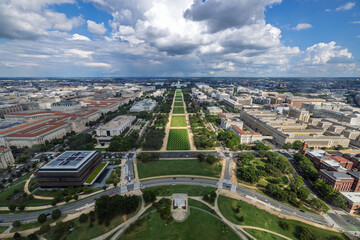 Washington D.C.'s views from the top of the George Washington Monument.
