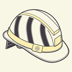 Isolated Construction Hard Hat Safety Icon In Light Pastel Colors Vector