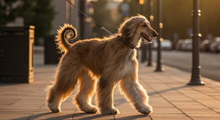 Afghan Hound Walking (Photo)