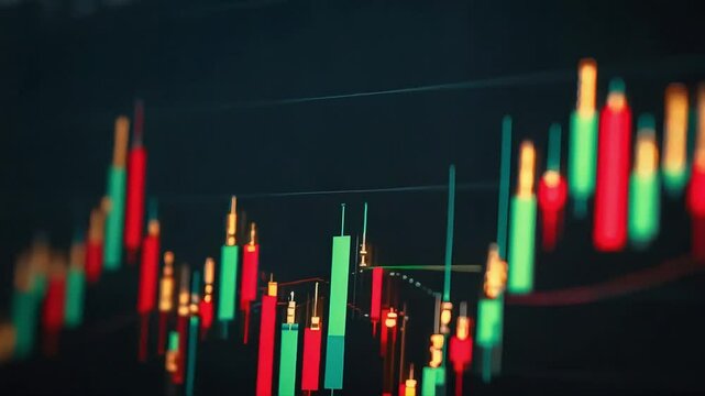 Stock market chart visual data