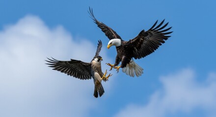 Obraz premium Eagles in Flight (Photo)